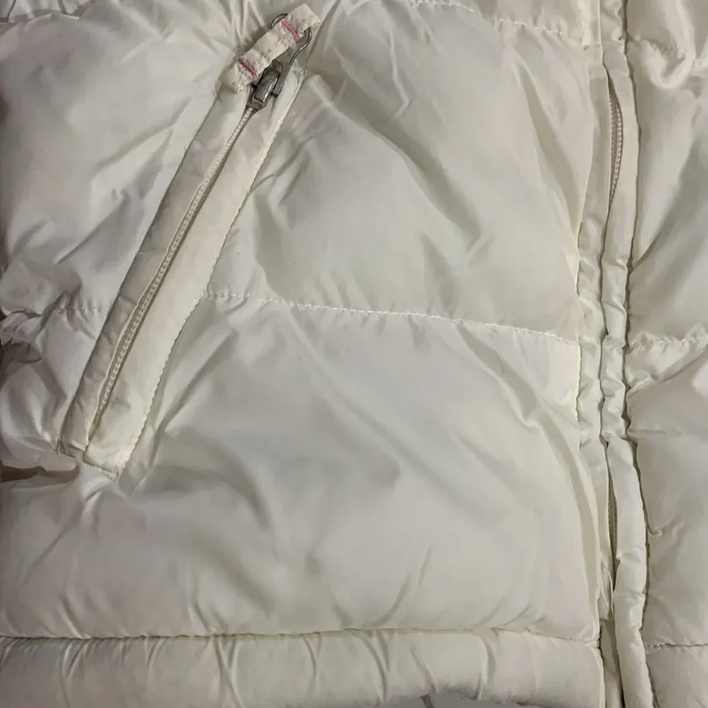 THE CHILDREN’S PLACE Little Girls Hooded Fleece Lined White Winter Puffer Coat 4
